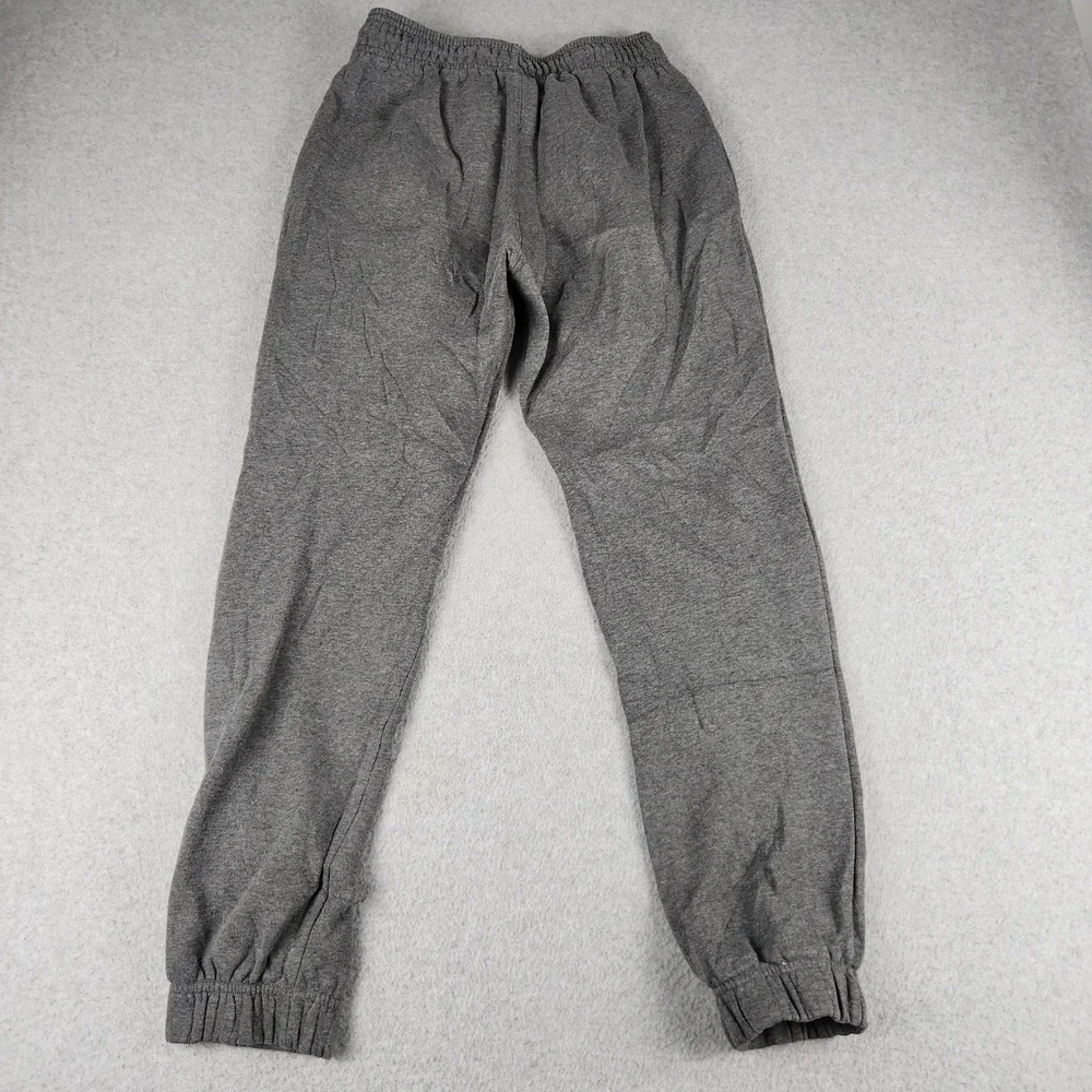 Reebok Jogger Sweatpants Mens Small Gray Fleece Athletic Drawstring Tapered‎ Leg